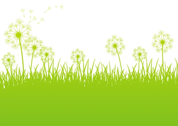 Groene lente achtergrond — Stockvector