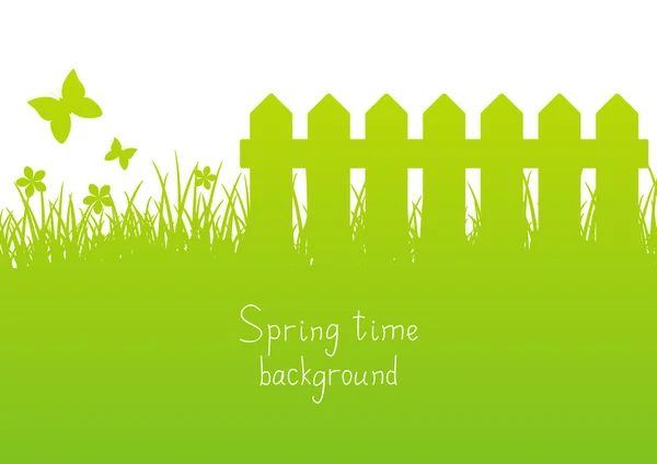 Green spring background — Stock Vector