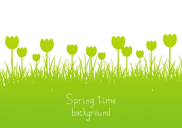 Green spring background — Stock Vector