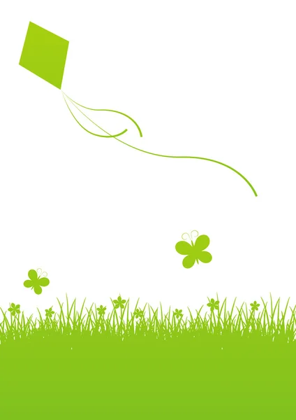 Green spring background — Stock Vector