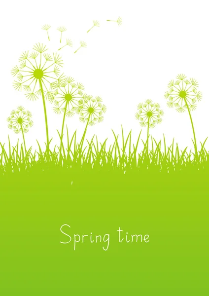 Green spring background — Stock Vector