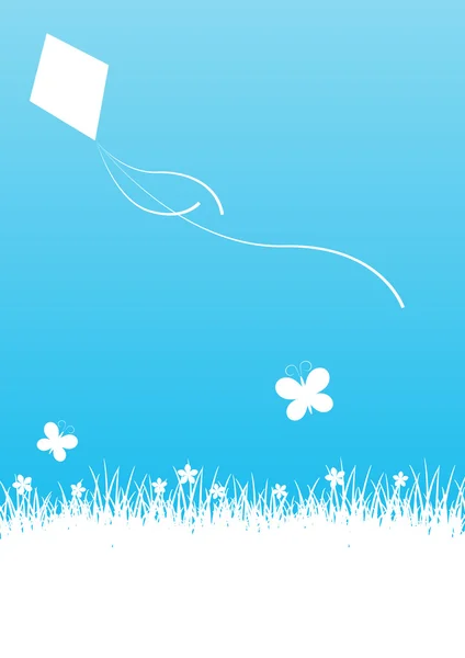 Bleu fond de printemps — Image vectorielle