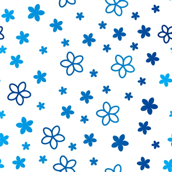 Modré květinové bezešvé vzor — Stockový vektor