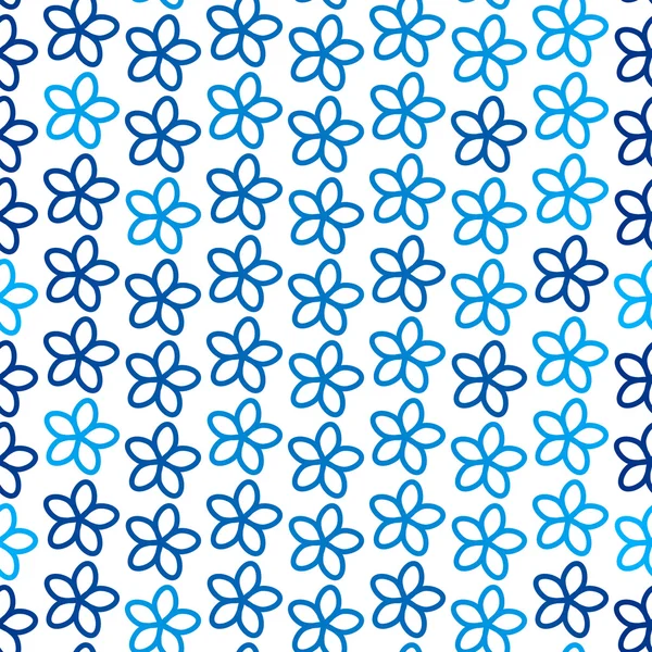 Blue floral seamless pattern — Stock Vector