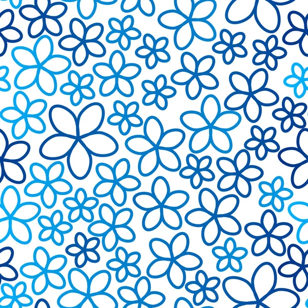 Blue floral seamless pattern — Stock Vector