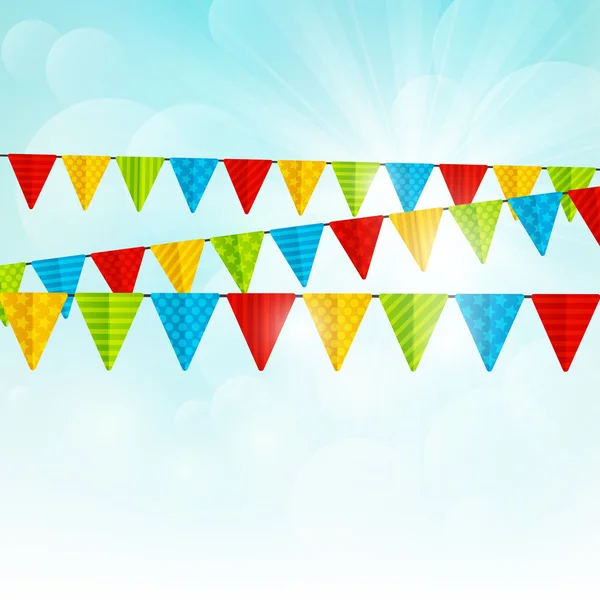 Banderas de fiesta de color — Vector de stock