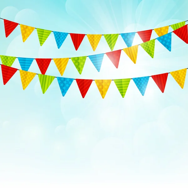 Banderas de fiesta de color — Vector de stock