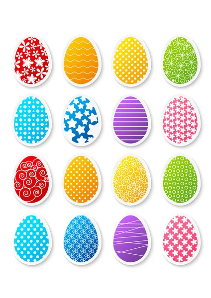 Paper Easter stickers — Stock Vector