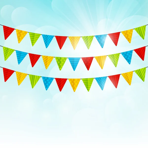 Banderas de fiesta de color — Vector de stock