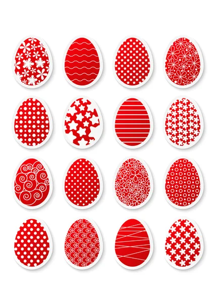 Stickers de Pâques en papier — Image vectorielle