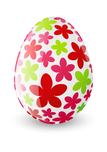 Easter egg met veldboeket patroon — Stockvector