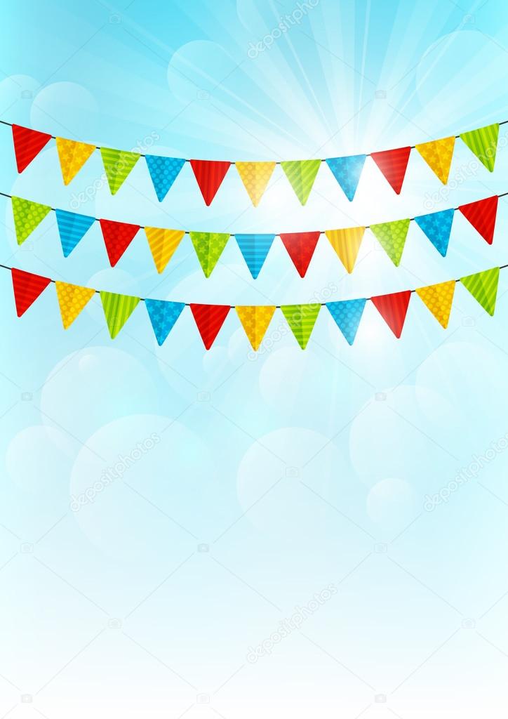 Color party flags