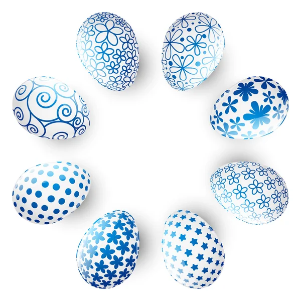 Oeufs bleu de Pâques — Image vectorielle
