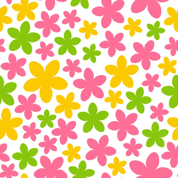 Pattern with color flowers — Stock Vector