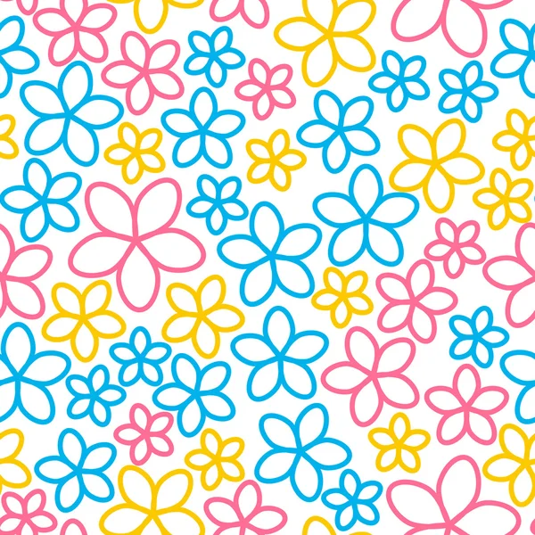 Pattern with color flowers — Stock Vector