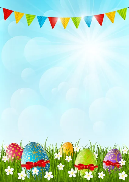 Wielkanocne kolorowe jaja — Wektor stockowy