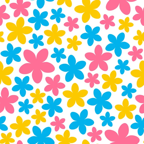 Pattern with color flowers — Stock Vector