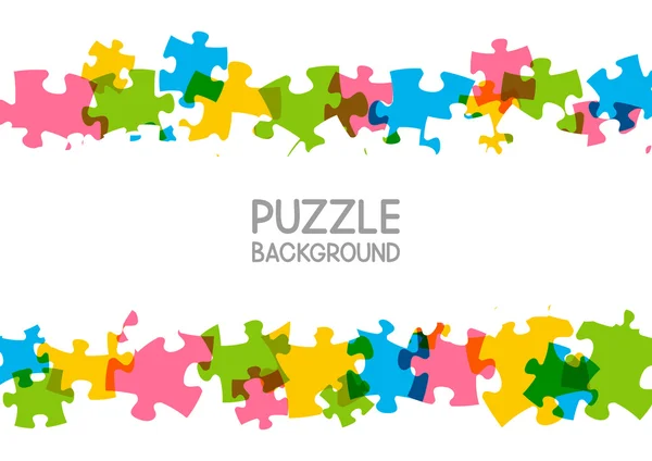 Puzzle-Hintergrund mit Platz für Text — Stockvektor