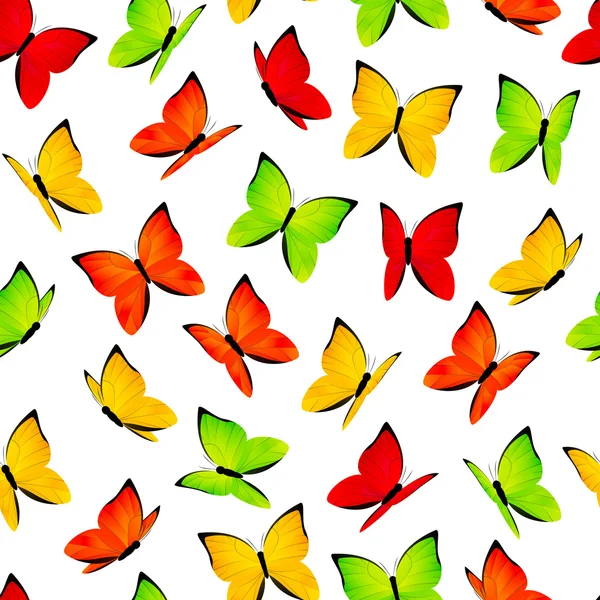 Безшовний візерунок з метеликами — стоковий вектор