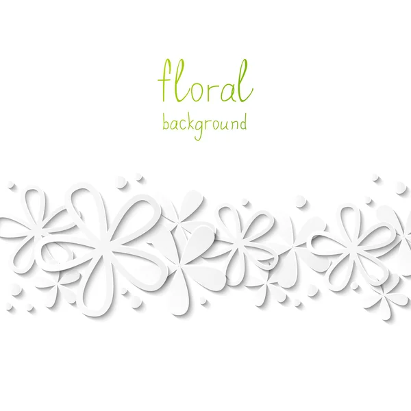 White floral background — Stock Vector