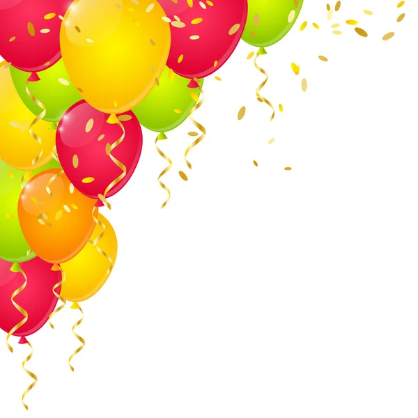 Fundo festivo com balões coloridos —  Vetores de Stock