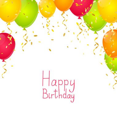 Doğum günü renk balonlar