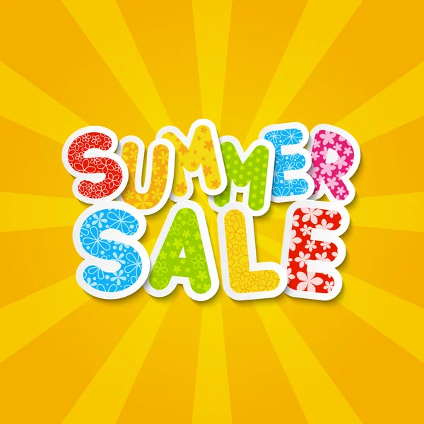 Paper summer sale message — Stock Vector