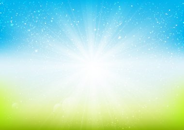 Mavi arka plan parlak ışık