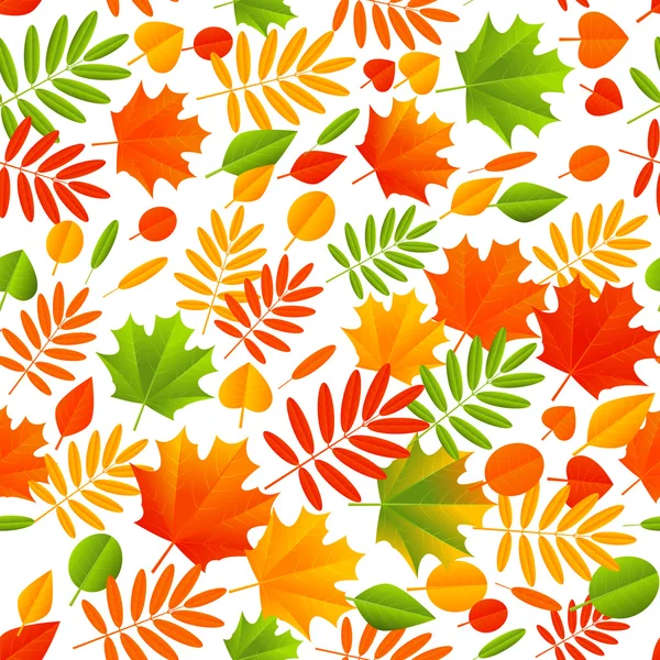 Modello con foglie d'autunno — Vettoriale Stock
