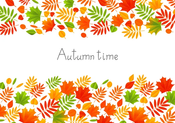 Осенний цвет листьев фона — стоковый вектор