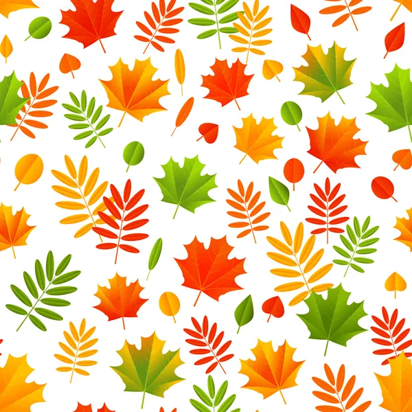 Seamless pattern with autumn leaves — Stock Vector