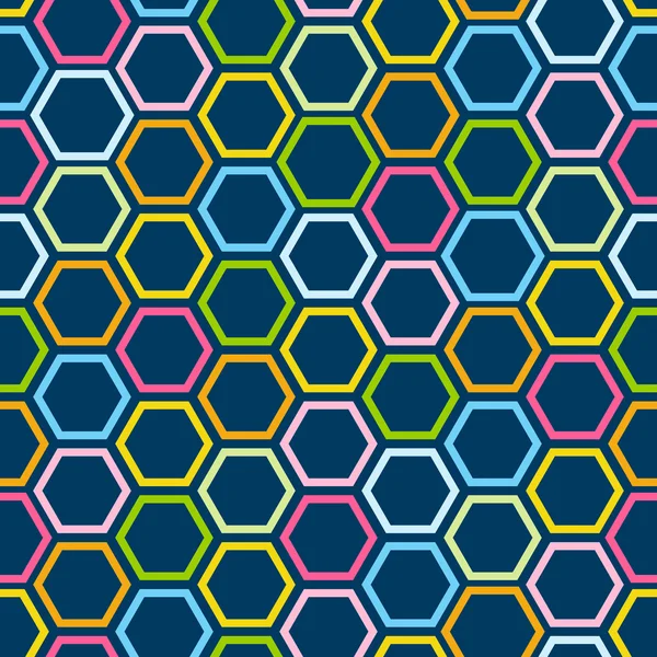 六角形のシームレスなパターン — ストックベクタ