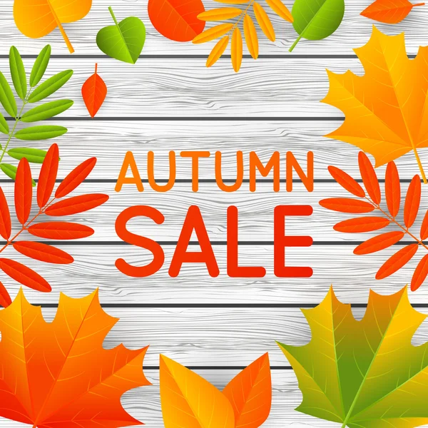 Mensaje de venta de otoño — Vector de stock