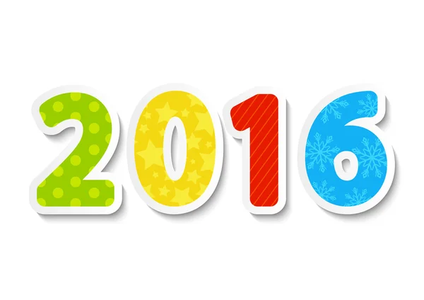 2016 Date du Nouvel An — Image vectorielle