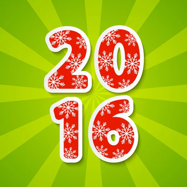 2016 Date du Nouvel An — Image vectorielle