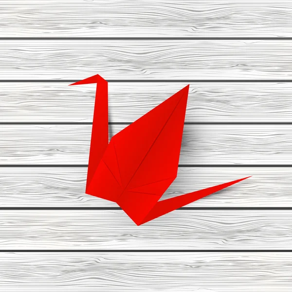 Papper origami crane — Stock vektor