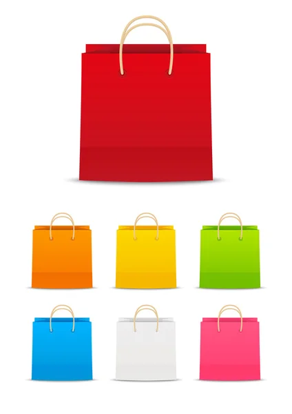 Papier shopping tassen — Stockvector