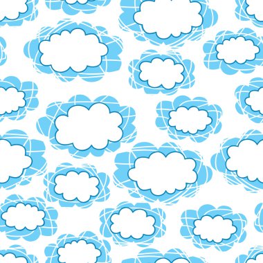 Doodle bulutlar ile Seamless Modeli