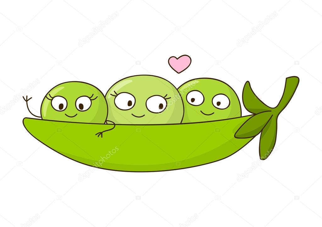 Cartoon Cute peas —
