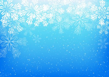 Parlak beyaz kar taneleri