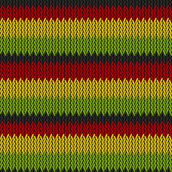 Modèle de reggae tricoté sans couture — Image vectorielle