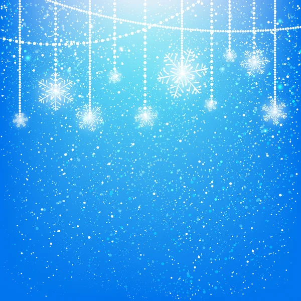 Shiny white snowflakes — Stock Vector