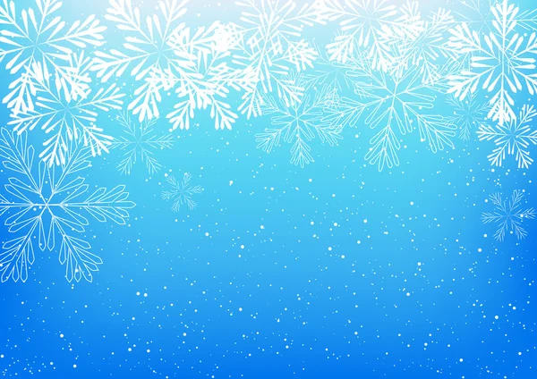 Λαμπερά λευκά νιφάδες χιονιού — Διανυσματικό Αρχείο