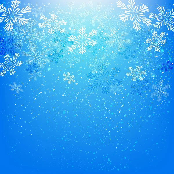 Shiny white snowflakes — Stock Vector