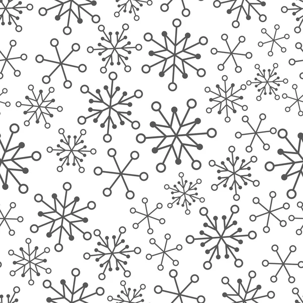 Modello con fiocchi di neve di Natale — Vettoriale Stock