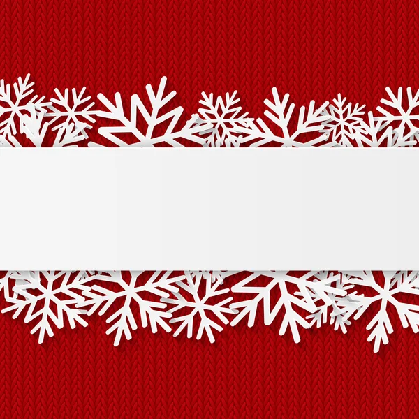 Fondo de Navidad con copos de nieve — Vector de stock