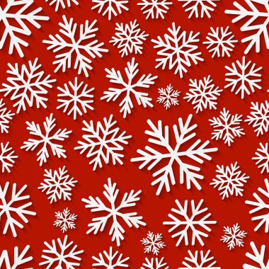 Kağıt kar taneleri ile Seamless Modeli