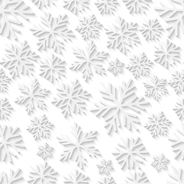 Seamless pattern with paper snowflakes — Stock Vector