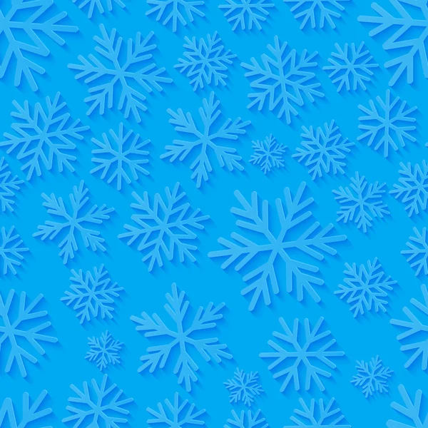 Naadloze patroon met papier sneeuwvlokken — Stockvector