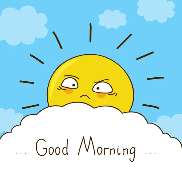 Buenos días sol — Vector de stock